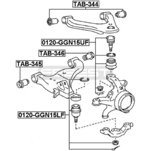 MUÑON INFERIOR FORTUNER HILUX 2006-2015 TACOMA 2005-2023
