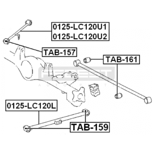BUJE BARRA LARGA TRASERA 4RUNNER 2003-2024 FJCRUISER